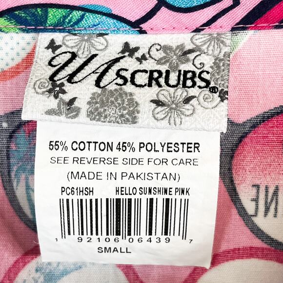 UA Scrubs Womens Scrub Top - Pink Shades Sunglasses, Size S - Picture 4 of 5